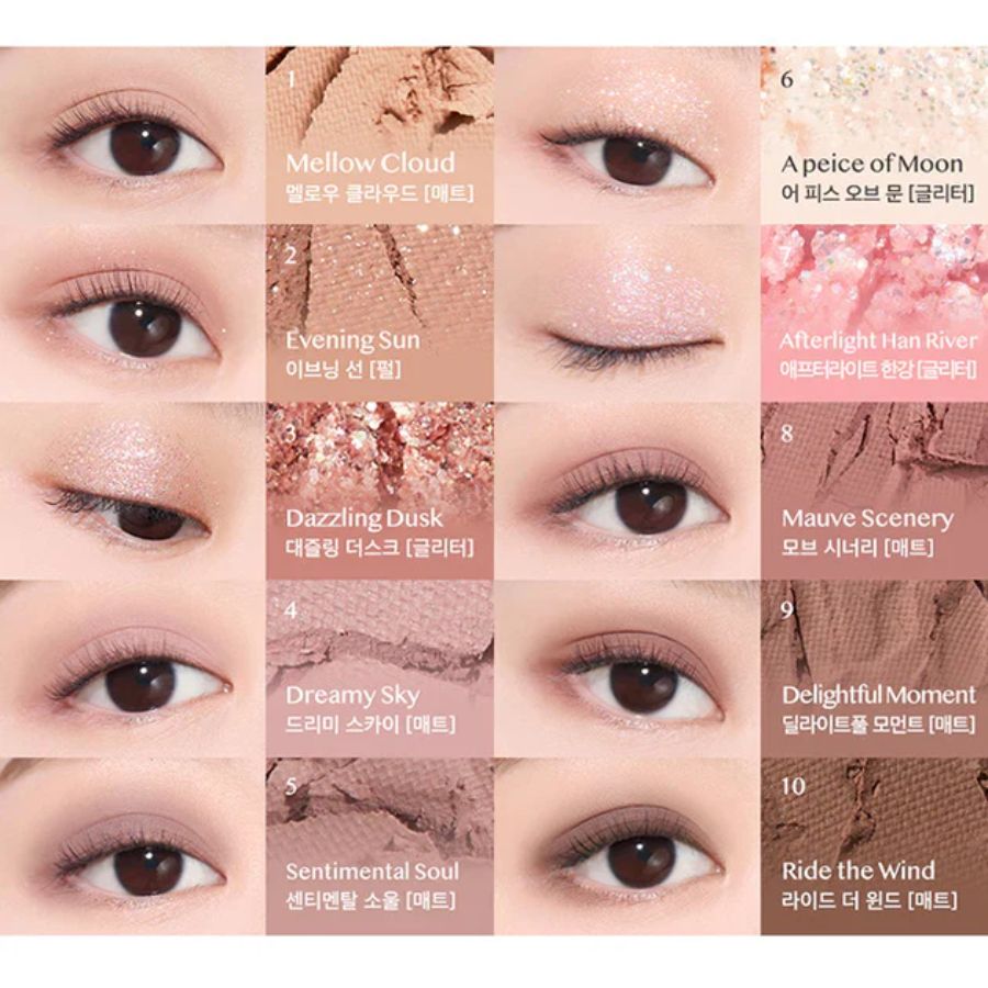 Phấn Mắt Clio Pro Eye Palette 13 Picnic By The Sunset