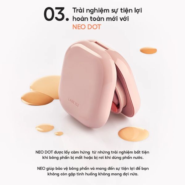 Phấn Nước Che Khuyết Điểm Laneige Neo Cushion Glow 13N1 Ivory SPF 46 PA++