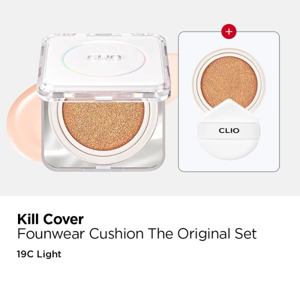 Phấn Nước Clio Kill Cover Founwear Cushion The Original SPF50+ PA+++ 19C Light