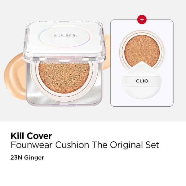 Phấn Nước Clio Kill Cover Founwear Cushion The Original SPF50+ PA+++ 23N Ginger