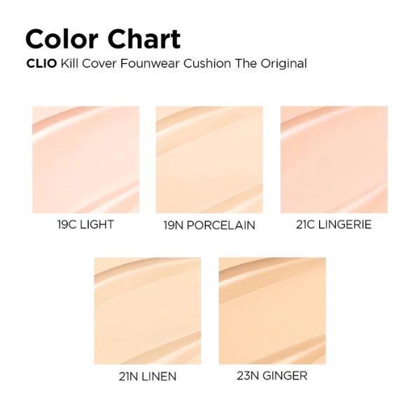 Phấn Nước Clio Kill Cover Founwear Cushion The Original SPF50+ PA+++ 19C Light