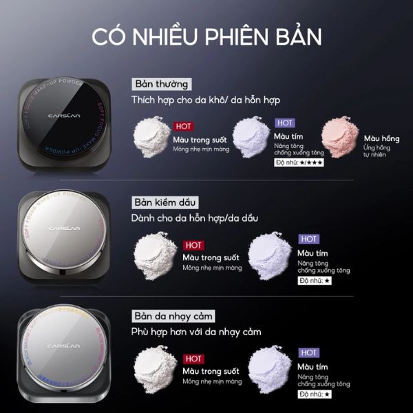 Phấn Phủ Carslan Soft Focus Make-Up Powder Dạng Bột 01 Trong Suốt