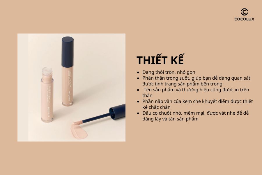 Thiết kế của che khuyết điểm Peripera Double Longwear Cover Concealer