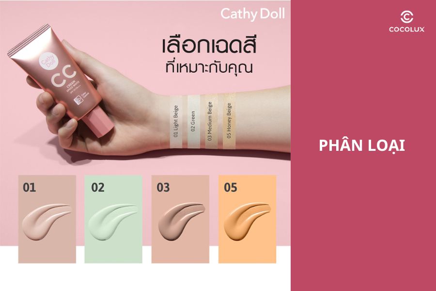 Kem nền Cathy Doll Speed White CC Cream SPF50+ 50ml có 4 phân loại