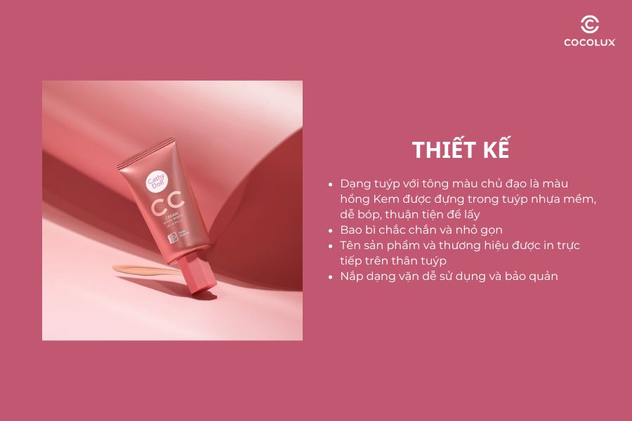 Thiết kế của kem nền Cathy Doll Speed White CC Cream SPF50+ 50ml