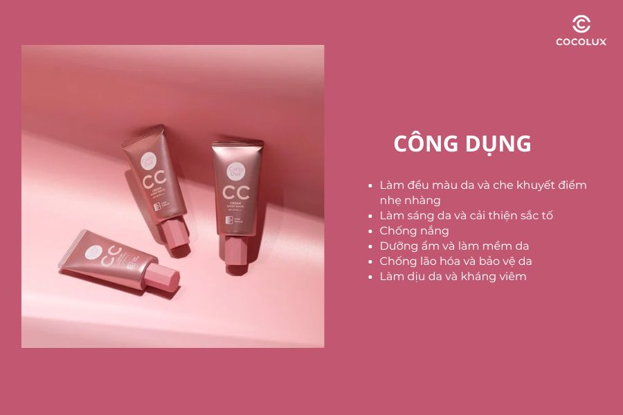 Công dụng của kem nền Cathy Doll Speed White CC Cream SPF50+ 50ml