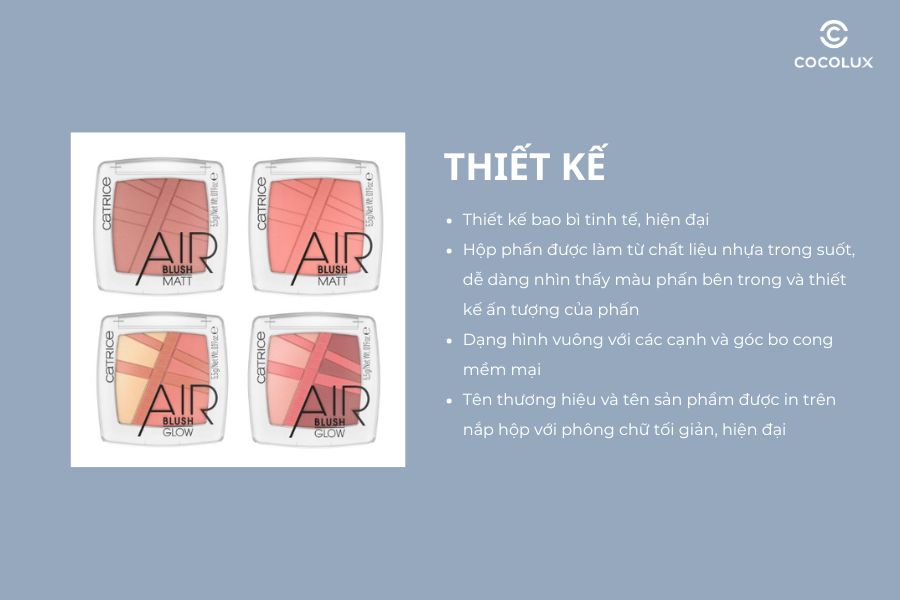 Thiết kế của Phấn Má Catrice AirBlush Glow