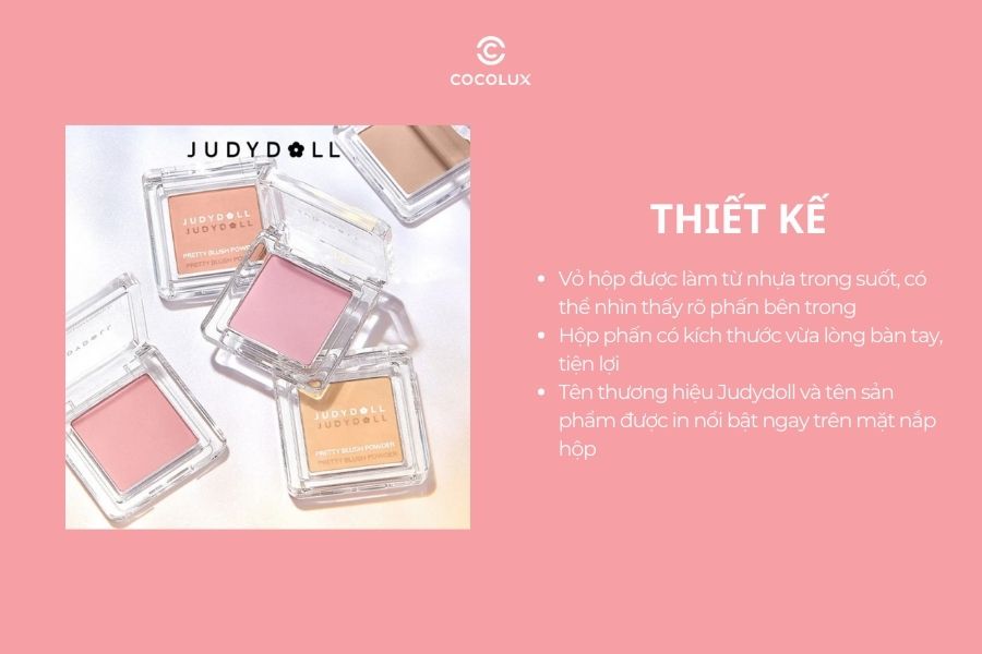 Thiết kế của Phấn Má Hồng Judydoll Pretty Blush Power