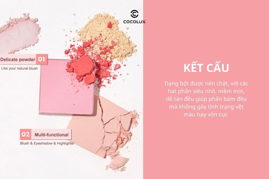 Kết cấu của Phấn Má Hồng Judydoll Pretty Blush Power