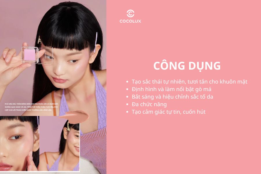 Công dụng của Phấn Má Hồng Judydoll Pretty Blush Power