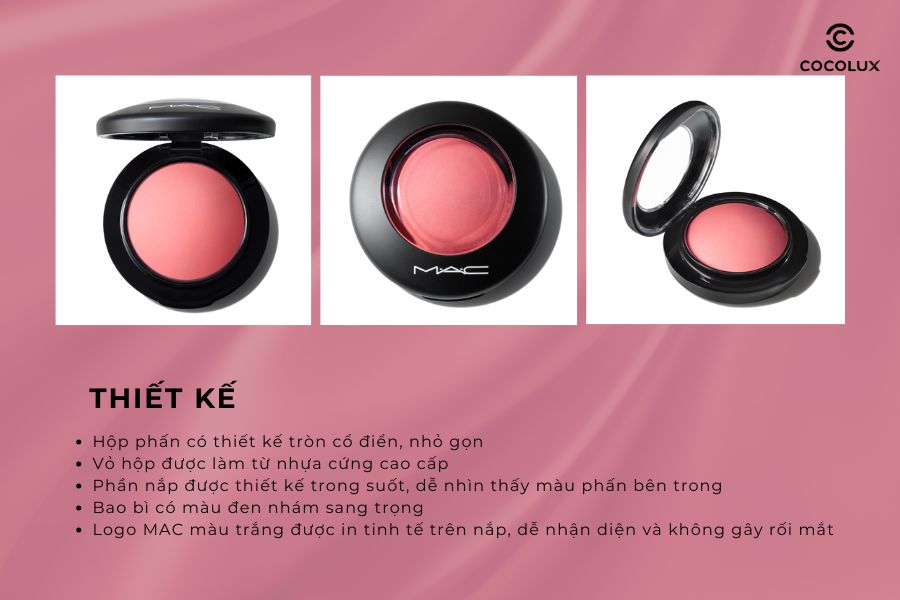 Thiết kế của Phấn Má Hồng Khoáng Mac Minelize Blush 3.2g