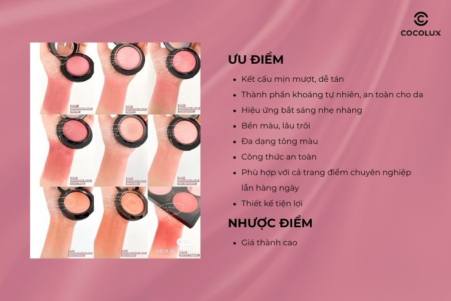 Ưu điểm, nhược điểm của Phấn Má Hồng Khoáng Mac Minelize Blush 3.2g