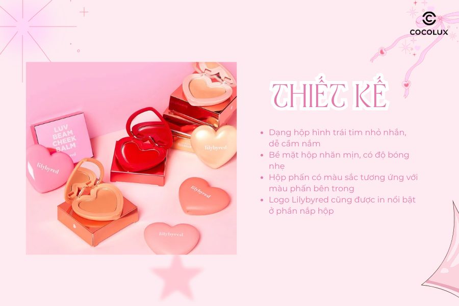 Thiết kế của phấn má Lilybyred Luv Beam Cheek Balm dạng kem