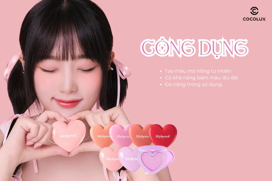 Công dụng của phấn má Lilybyred Luv Beam Cheek Balm dạng kem