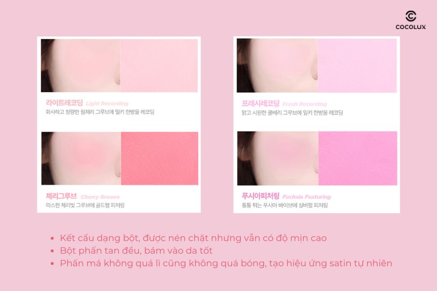 Kết cấu phấn má Lilybyred Luv Beam Cheek Duo Mix Tape