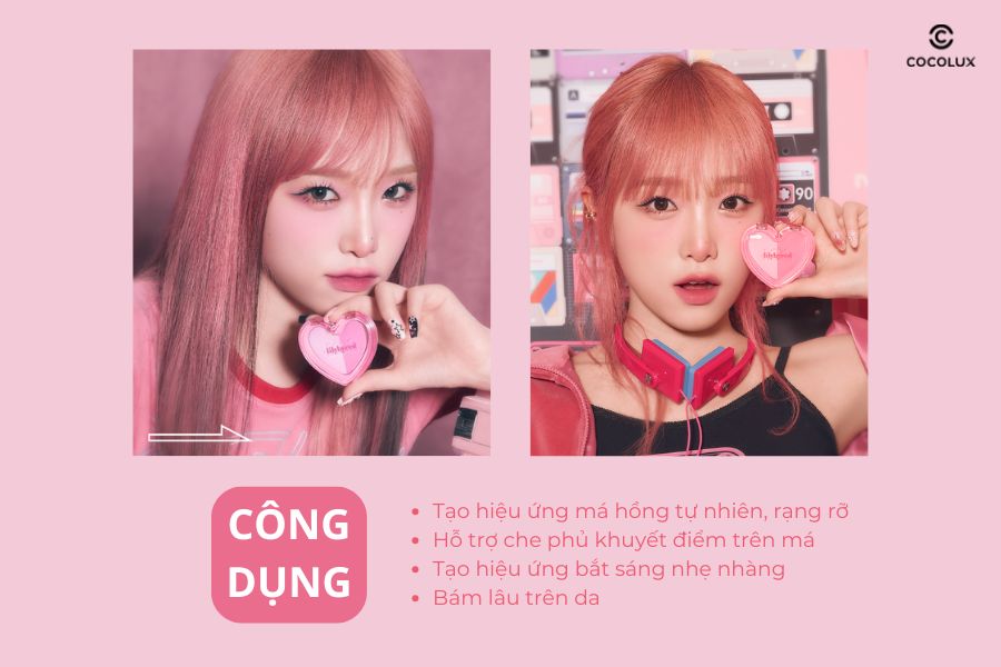 Công dụng của phấn má Lilybyred Luv Beam Cheek Duo Mix Tape