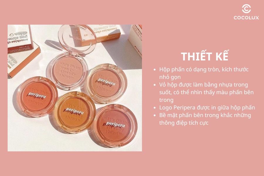 Thiết kế của Peripera Pure Blushed Sunshine Cheek