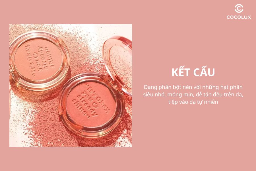Kết cấu của Peripera Pure Blushed Sunshine Cheek