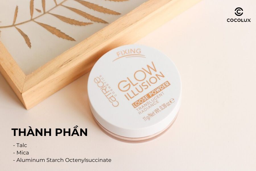 Thành phần của phấn phủ bắt sáng dạng bột Catrice Glow