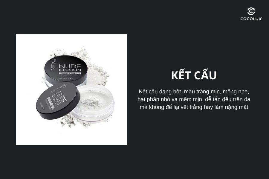 Kết cấu của Phấn Phủ Catrice Kiềm Dầu Dạng Bột