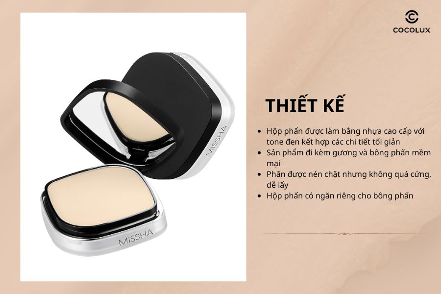 Thiết kế của phấn phủ Missha Signature Dramatic Two Way Pact