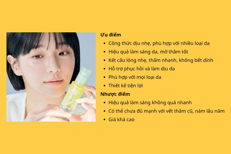 Ưu điểm và nhược điểm của Serum Goodal Green Tangerine Vita C Dark Spot