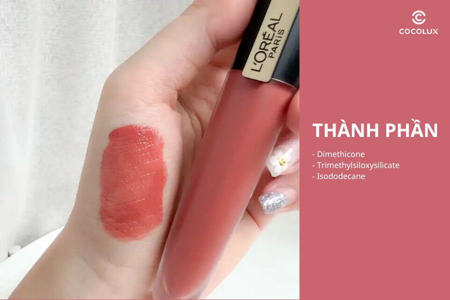 Thành phần của Son Kem Lì L'Oréal Paris Rouge Signature