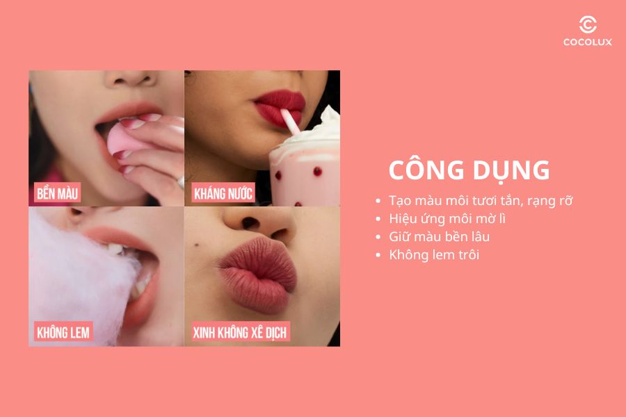 Công dụng của Son Kem Maybelline Superstay Teddy Tint