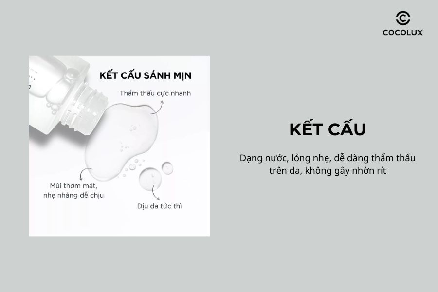 Kết cấu của Toner Dưỡng Trắng Da Trị Nám 3D Melasma-X