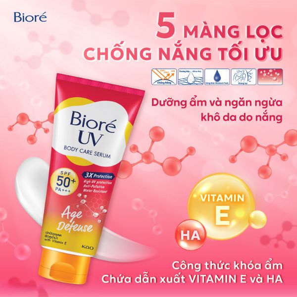 Serum Chống Nắng Bioré Age Defense Dưỡng Thể Tươi Trẻ Rạng Ngời 150ml