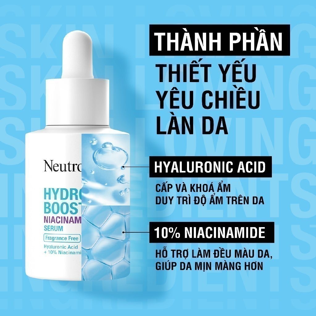 Serum Neutrogena Hydroboost Niacinamide Dưỡng Ẩm Đều Màu Da 30ml