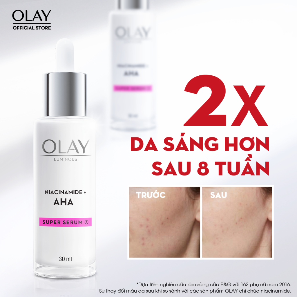 Serum Olay Luminous Niacinamide AHA Dưỡng Sáng Da Mờ Thâm Mụn 30ml