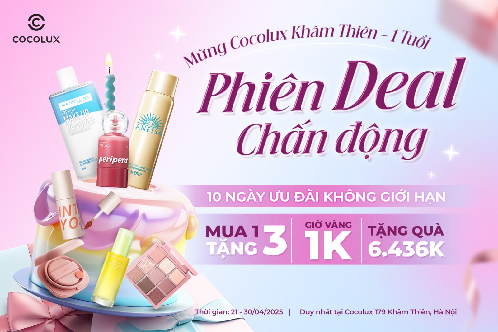 PHIÊN DEAL CHẤN ĐỘNG - MỪNG COCOLUX KHÂM THIÊN 1 TUỔI