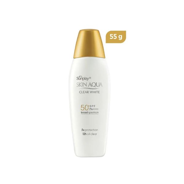 Sữa Chống Nắng Sunplay Skin Aqua Clear White SPF50+ PA++++ Dưỡng Da Trắng Mịn 55g