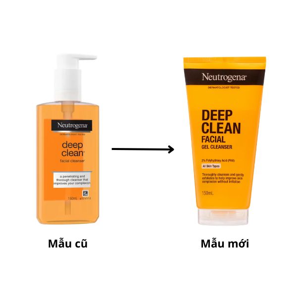 Sữa Rửa Mặt Neutrogena Deep Clean Facial Gel Làm Sạch Sâu 150ml (Mã Mới)