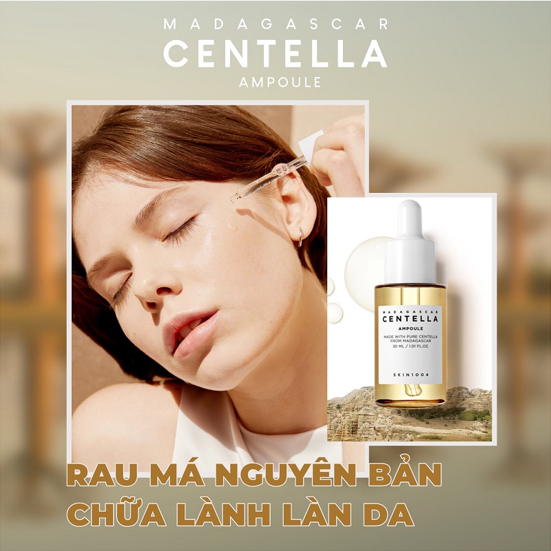 Tinh Chất Skin1004 Madagascar Centella Ampoule Rau Má Giảm Mụn Phục Hồi Da 30ml