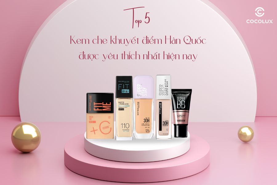 Top 5 kem nền Maybelline ph&ugrave; hợp với da mụn