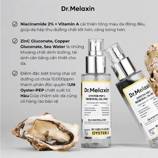 Xịt Khoáng Dr.Melaxin Oyster Pep-3 100ml