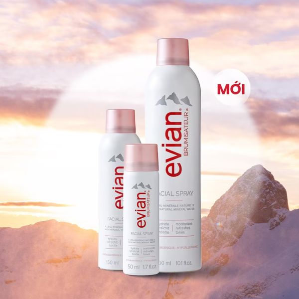 Xịt Khoáng Evian Thiên Nhiên Giúp Dưỡng Ẩm Làm Dịu Da 300ml