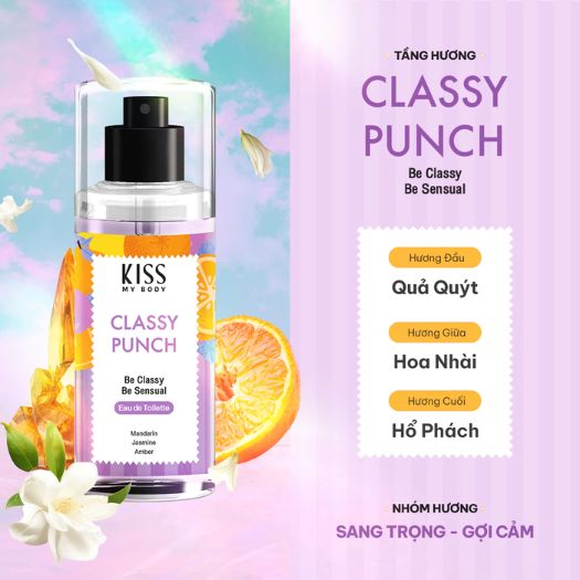 Xịt Thơm Toàn Thân Hương Nước Hoa Kiss My Body Perfume Mist 88ml - Classy Punch