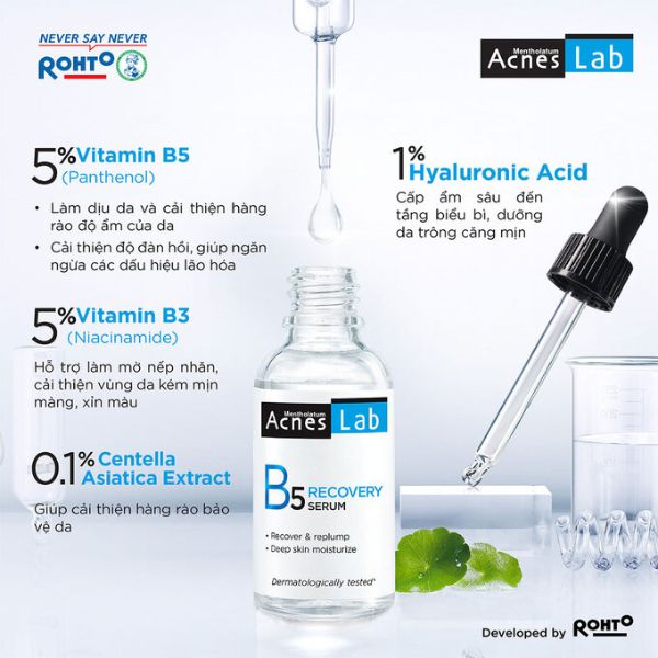 Serum Acnes B5 Recovery Serum Tăng Cường Dưỡng Ẩm, Làm Dịu Da 25ml