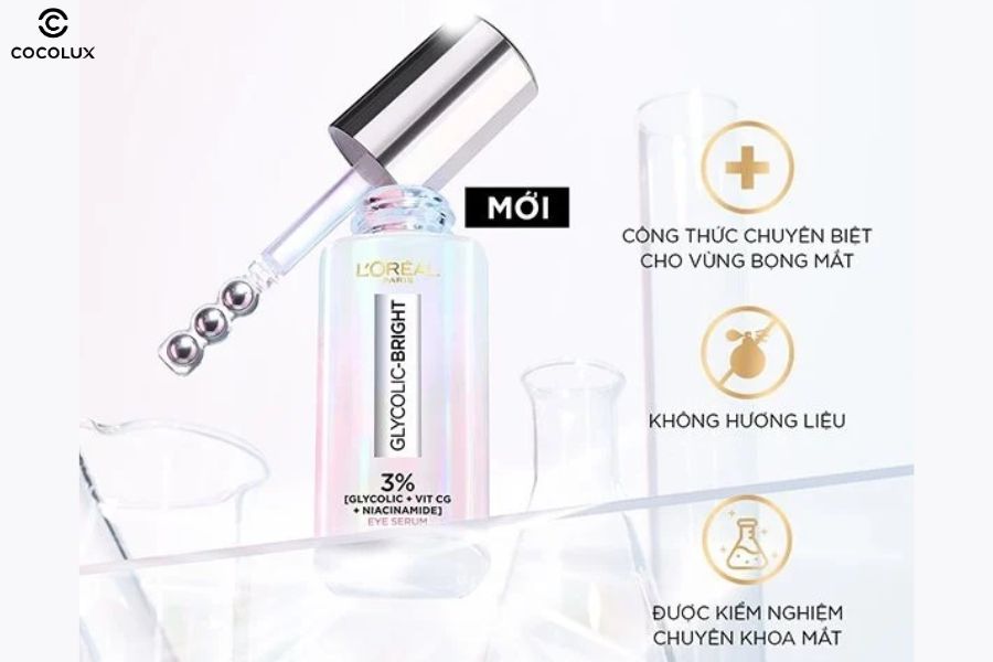 Serum dưỡng da L'Oreal Glycolic - Bright Dark Circle Eye Serum