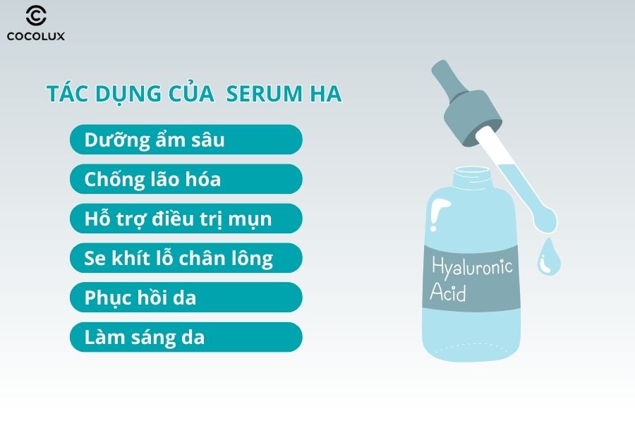 Những t&aacute;c dụng ch&iacute;nh của Serum HA