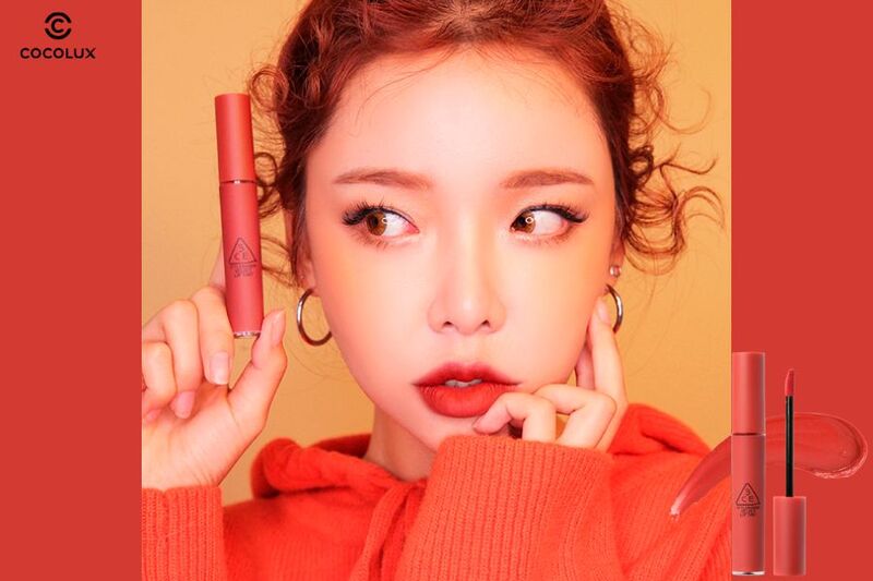 Son 3CE Velvet Lip Tint Daffodil - Màu đỏ đất