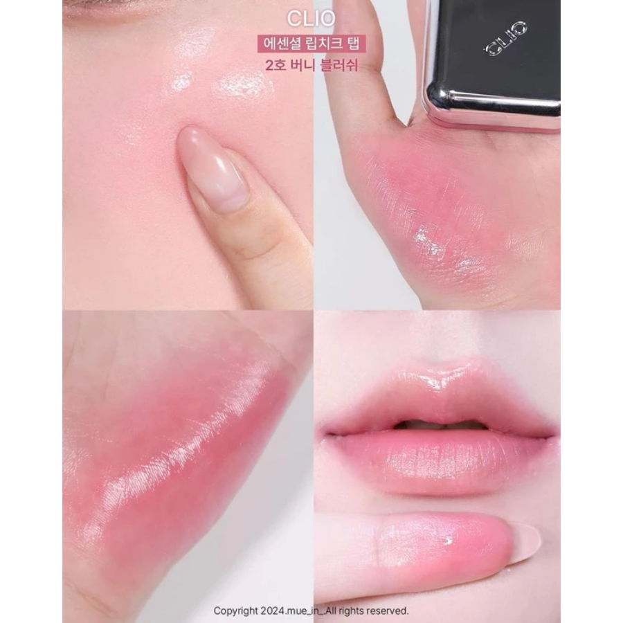 Son Bóng Má Hồng Clio Essential Lipcheek 2in1 - 02 Bunny Blush