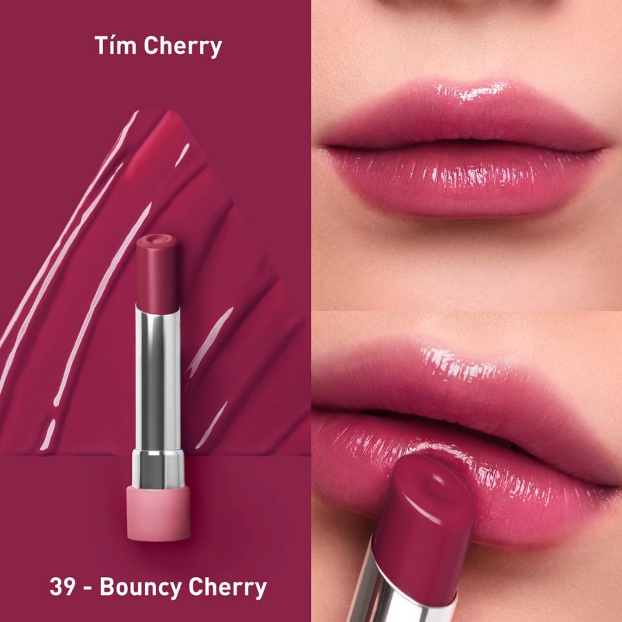 Son Dưỡng 3CE Glazy Lip Glow - 39 Bouncy Cherry