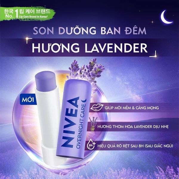 Son Dưỡng Nivea Dưỡng Ẩm Hương Lavender 4.8g