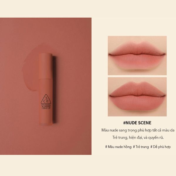 Son Kem 3CE Blurring Liquid Lip - Nude Scene