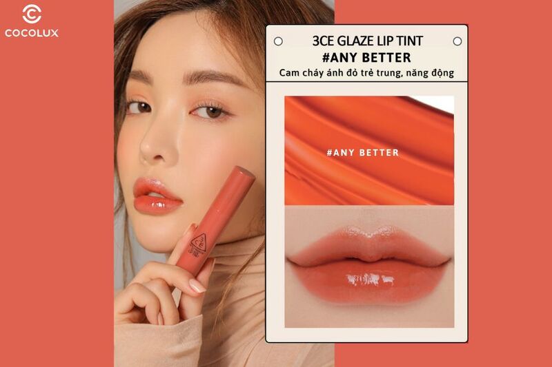 Son kem 3CE Glaze Lip Tint #Any Better