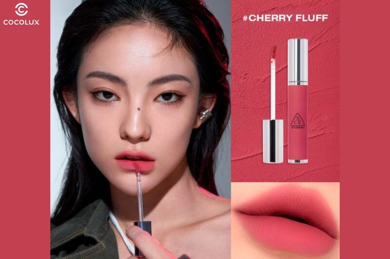 Son kem lì 3CE Hazy Lip Clay #Cherry Fluff